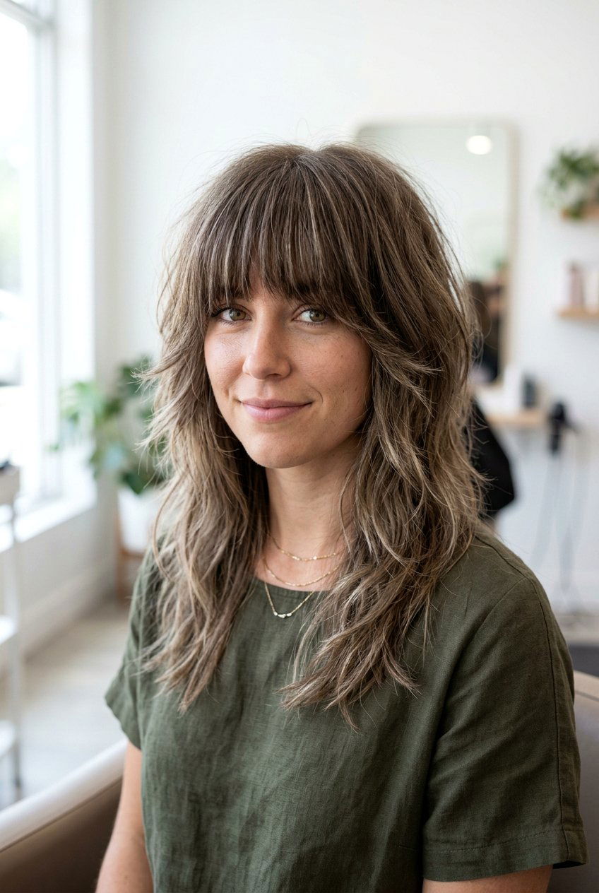 Medium Shag With Bangs - 20 medium shag haircut - 20 medium shag haircut