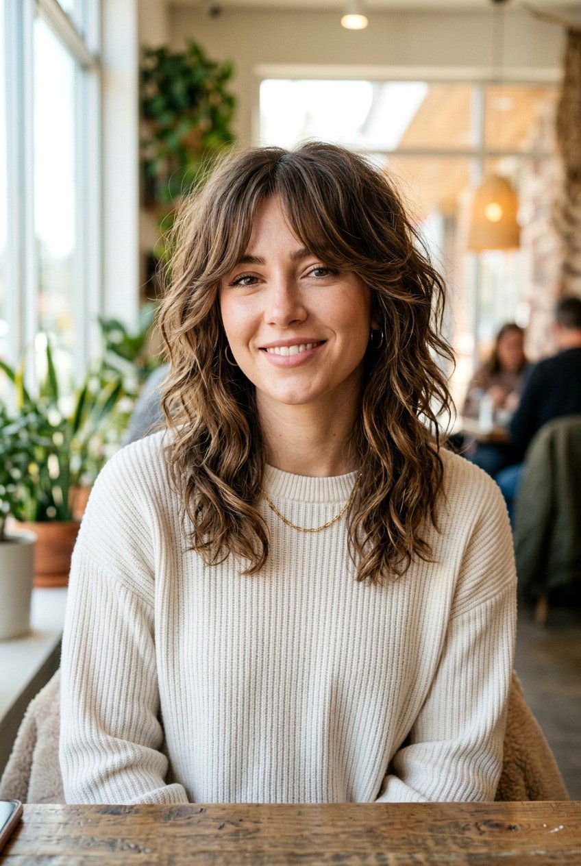 Medium Shag With Bangs - 20 modern layered haircut - 20 modern layered haircut