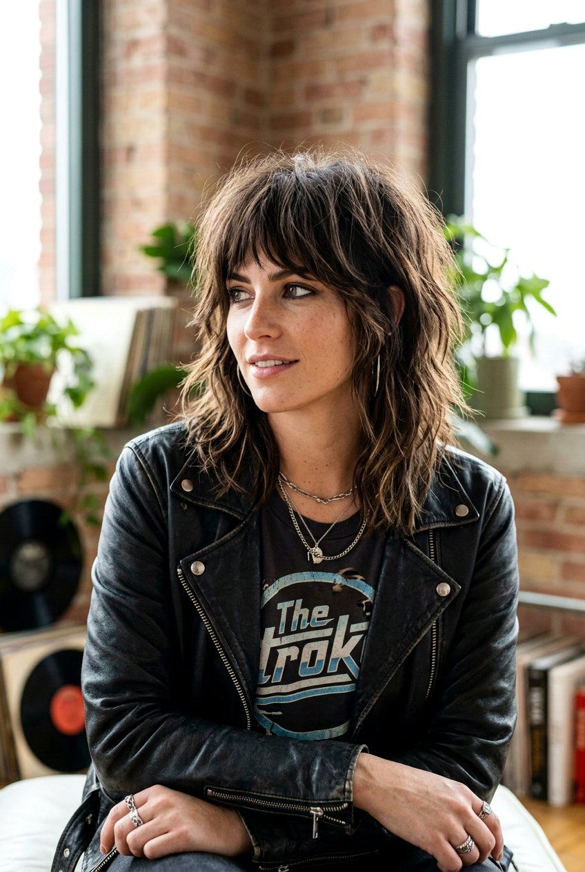 Medium Shag With Bangs - 20 medium haircuts for thick hair - 20 medium haircuts for thick hair