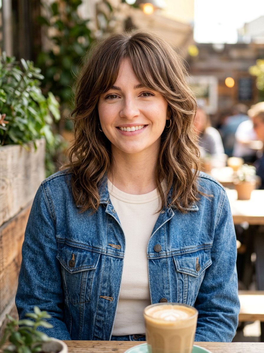 Medium Shag With Curtain Bangs - 20 simple hairstyle for medium shag haircut - 20 simple hairstyle for medium shag haircut