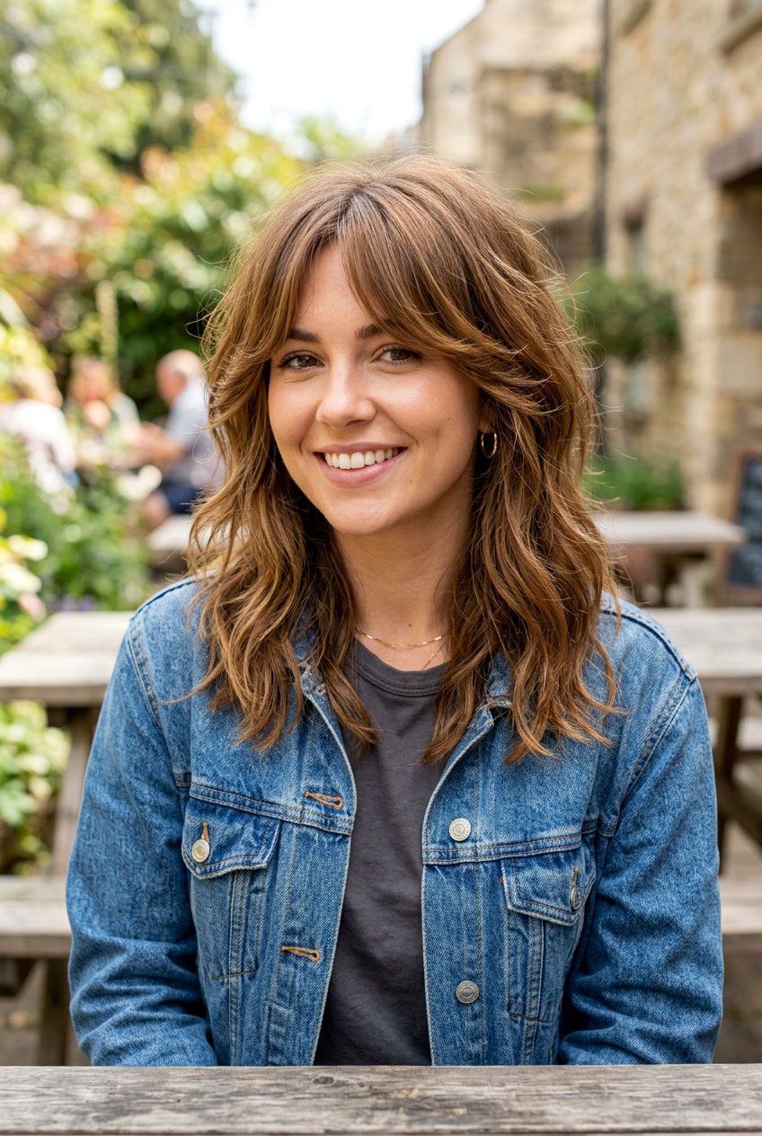 Medium Shag With Curtain Fringe - 20 medium haircut with curtain fringe - 20 medium haircut with curtain fringe