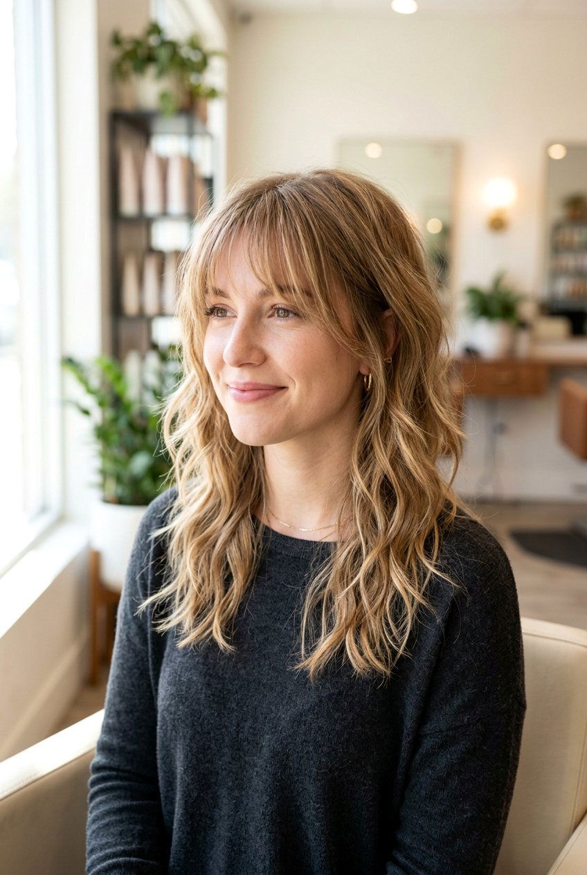 Medium Shag With Wispy Bangs - 20 medium shag haircut - 20 medium shag haircut