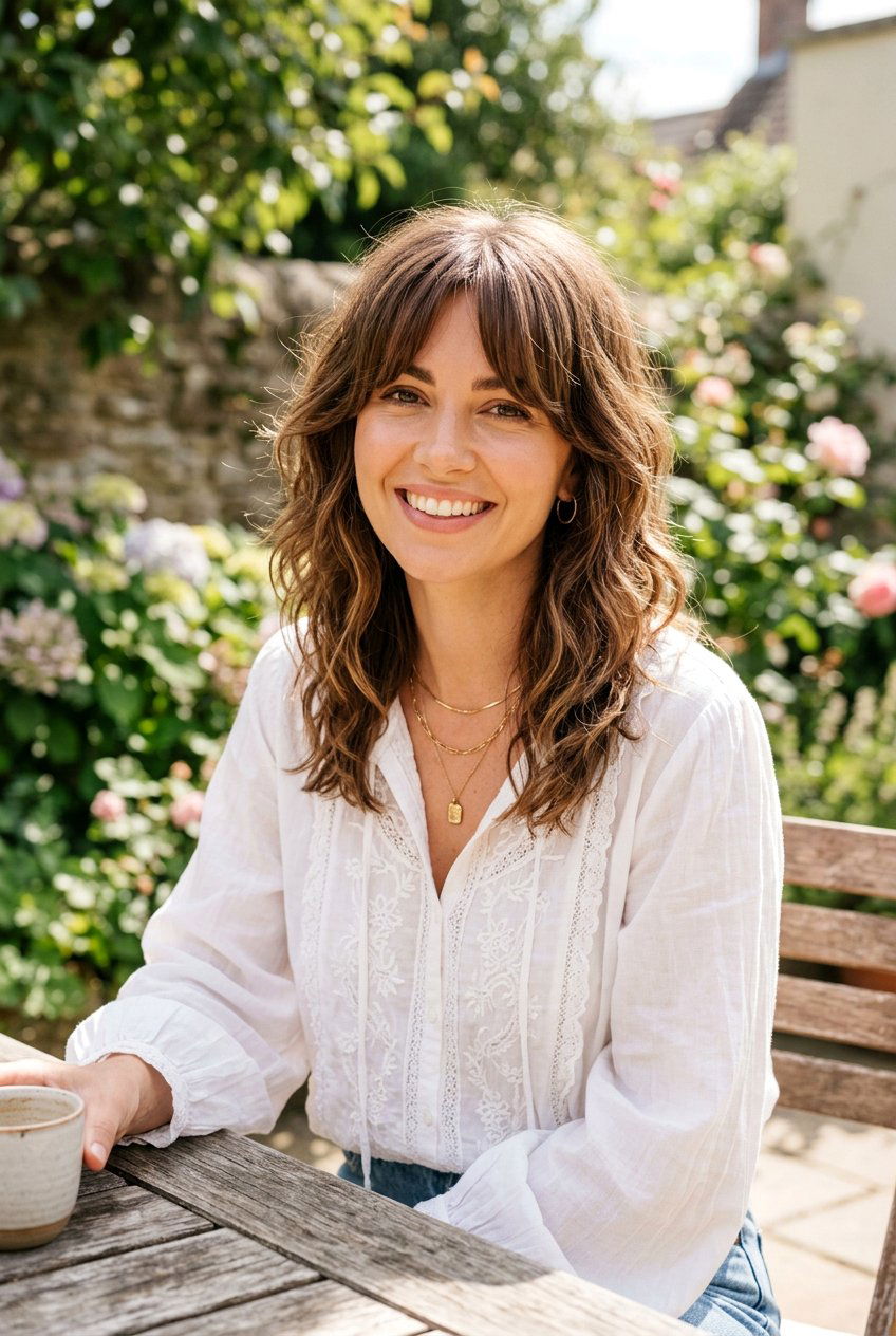 Medium Shag with Curtain Bangs - 20 summer haircut ideas for women - 20 summer haircut ideas for women