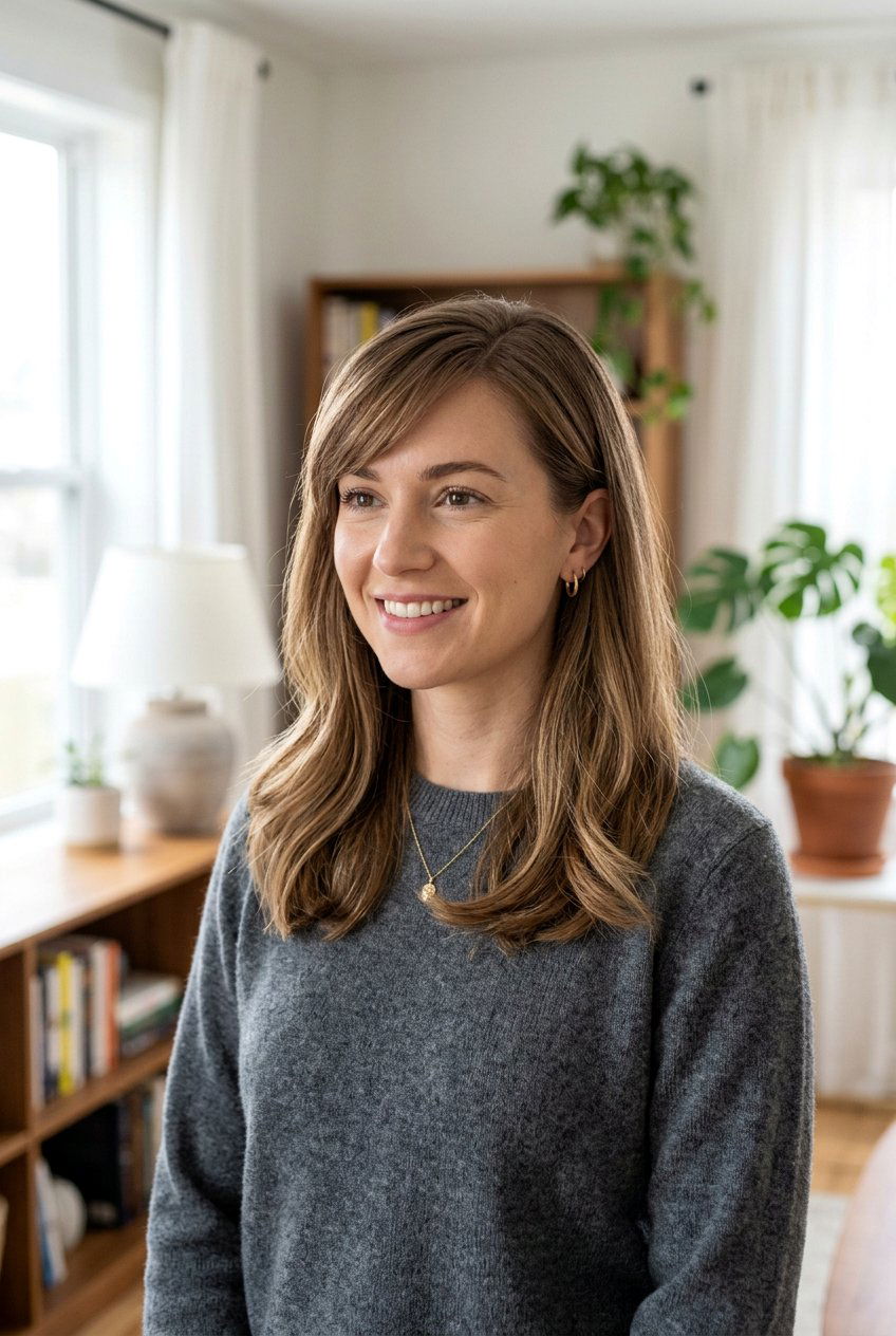 Medium Side Part Hair With Side Swept Fringe - 20 side swept fringe for medium hair - 20 side swept fringe for medium hair