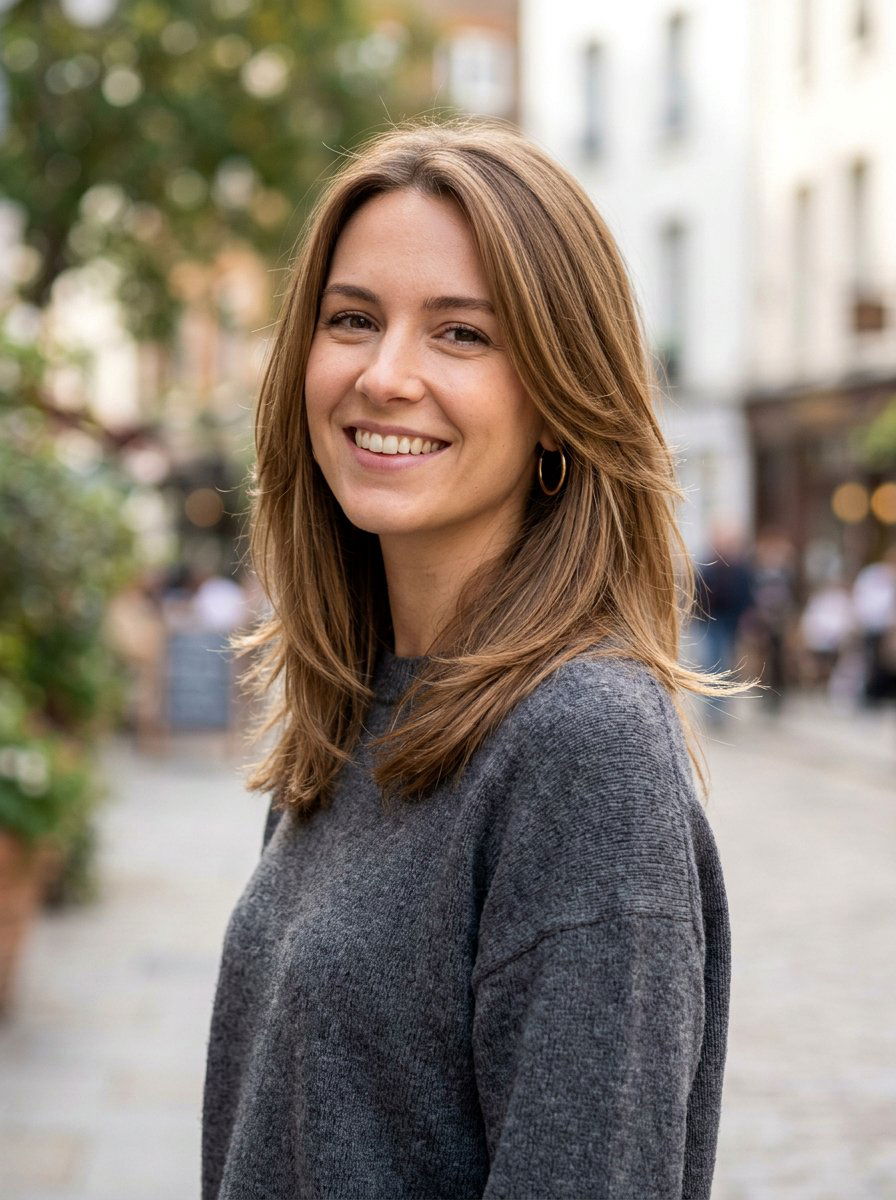 Medium Straight Hair With Feathered Layers - 20 straight haircut with feathered layers - 20 straight haircut with feathered layers