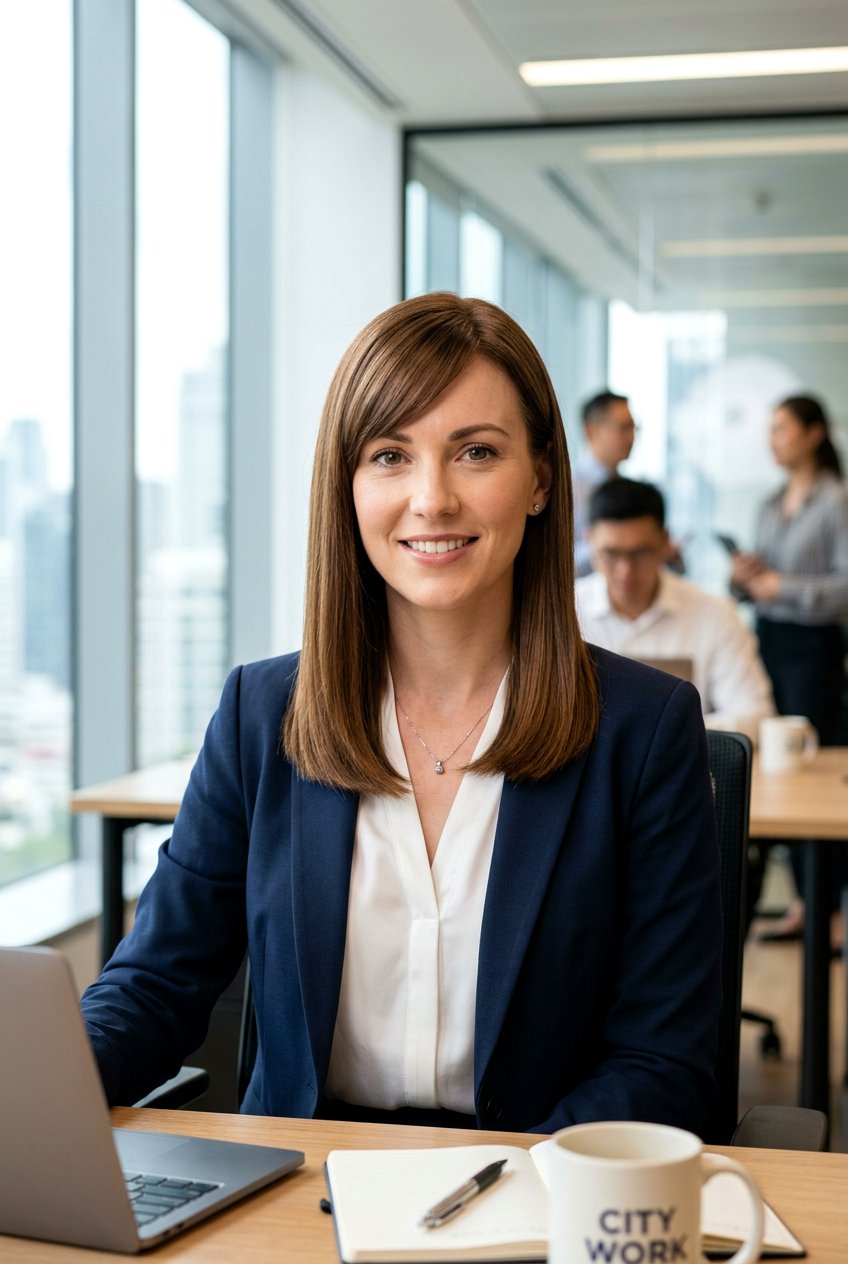 Medium Straight Haircut With Side Fringe - 20 medium haircut with side fringe - 20 medium haircut with side fringe