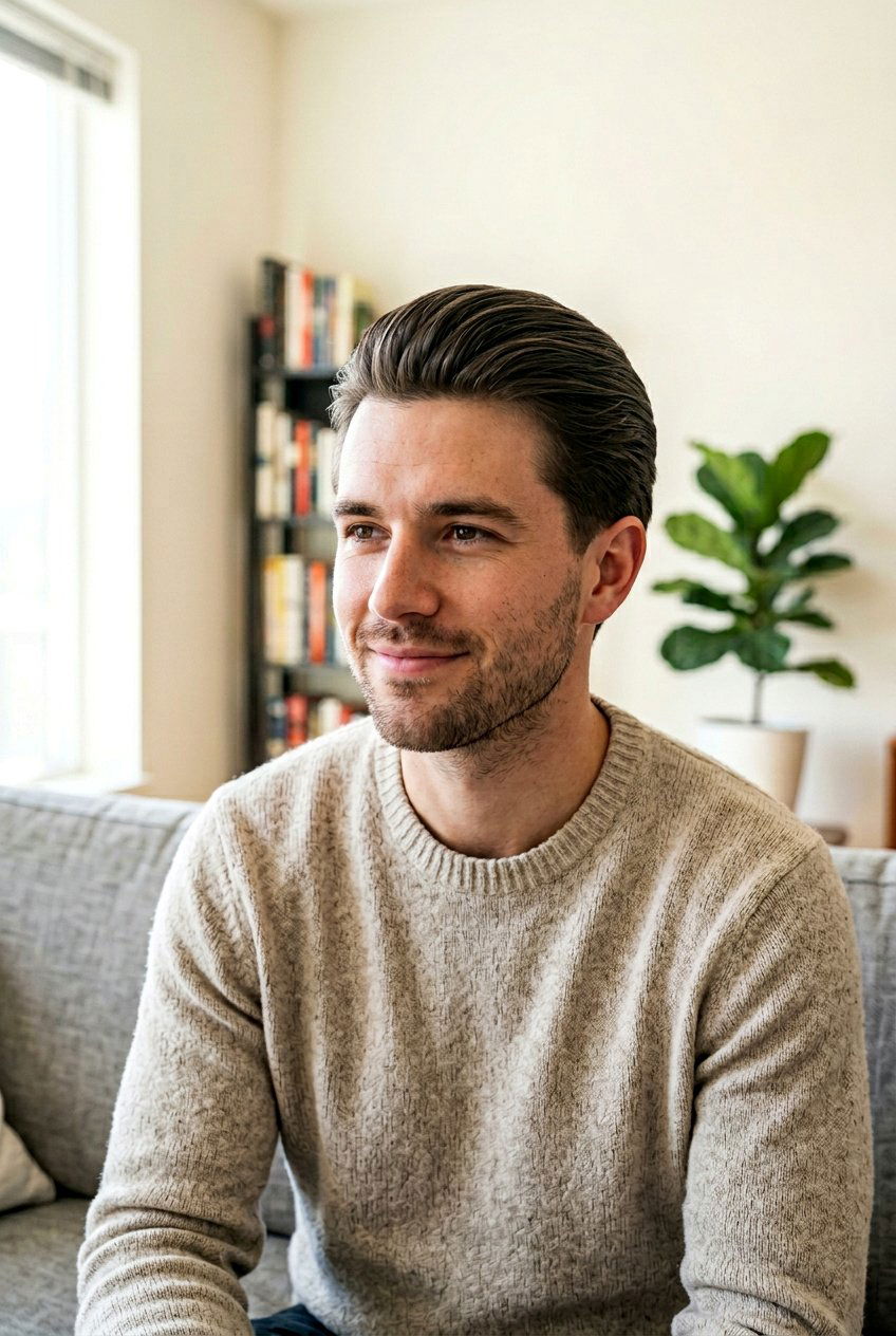 Medium Swept Back Haircut - 20 men haircut for long face shape - 20 men haircut for long face shape