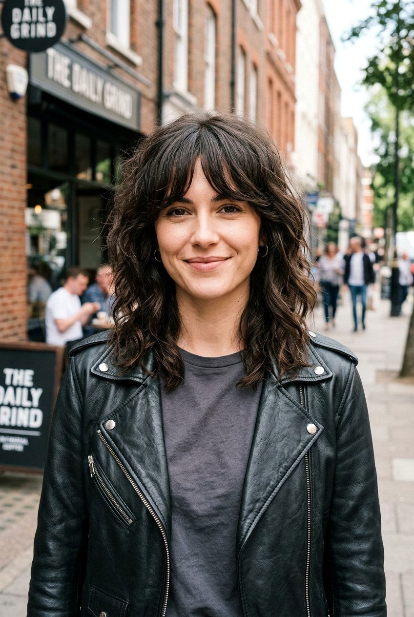 Medium Textured Cut With Curtain Fringe - 20 medium haircut with curtain fringe - 20 medium haircut with curtain fringe