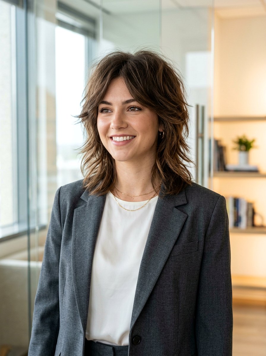 Medium Textured Wolf Cut - 20 easy wolf cut styling ideas - 20 easy wolf cut styling ideas