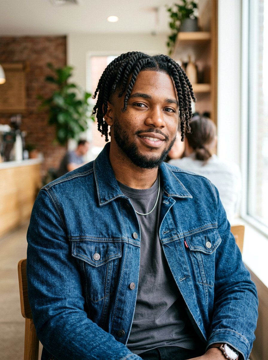 Medium Twists With Low Taper Fade - 20 twists with taper fade men - 20 twists with taper fade men