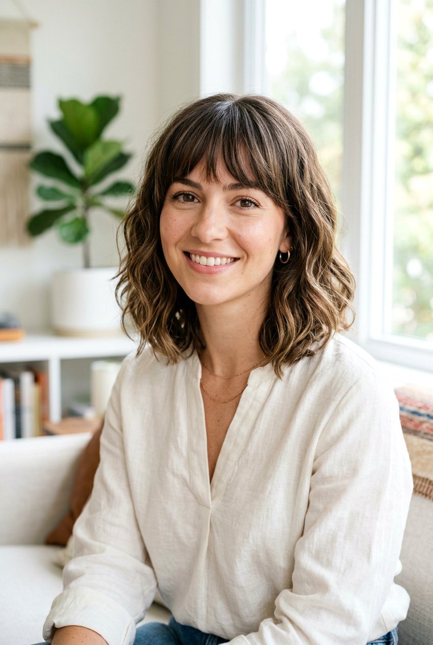 Medium Wavy Bob With Bangs - 20 medium wavy haircut with bangs - 20 medium wavy haircut with bangs