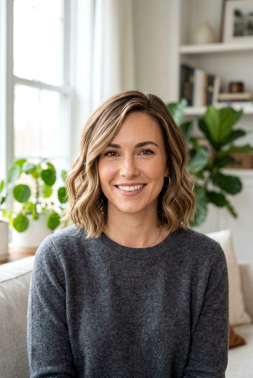 Medium Wavy Bob for Heart Shaped Face - 20 medium haircut for heart shaped face women - 20 medium haircut for heart shaped face women