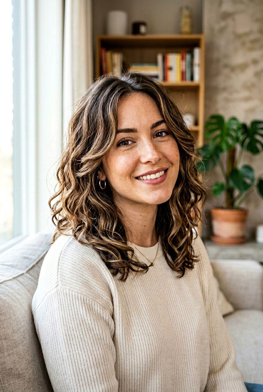 Medium Wavy Cut With Chin Length Face Framing - 20 face framing haircut for medium hair - 20 face framing haircut for medium hair