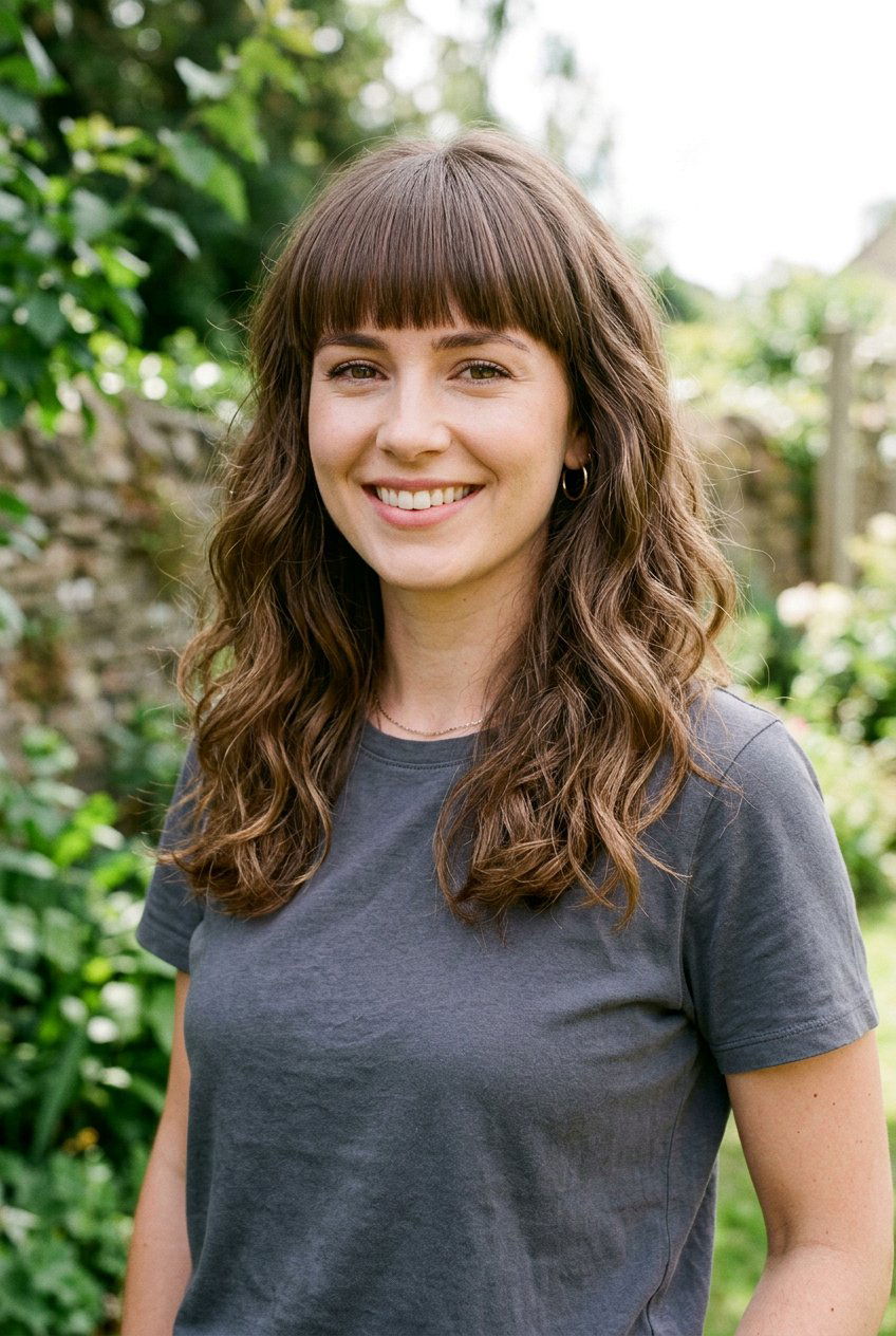 Medium Wavy Hair With Blunt Bangs - 20 medium hair with blunt bangs - 20 medium hair with blunt bangs