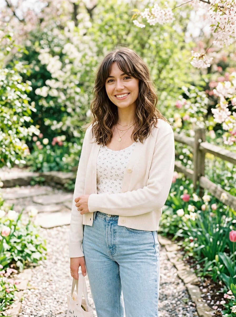 Medium Wavy Hair With Curtain Bangs - 20 spring curtain bangs ideas - 20 spring curtain bangs ideas