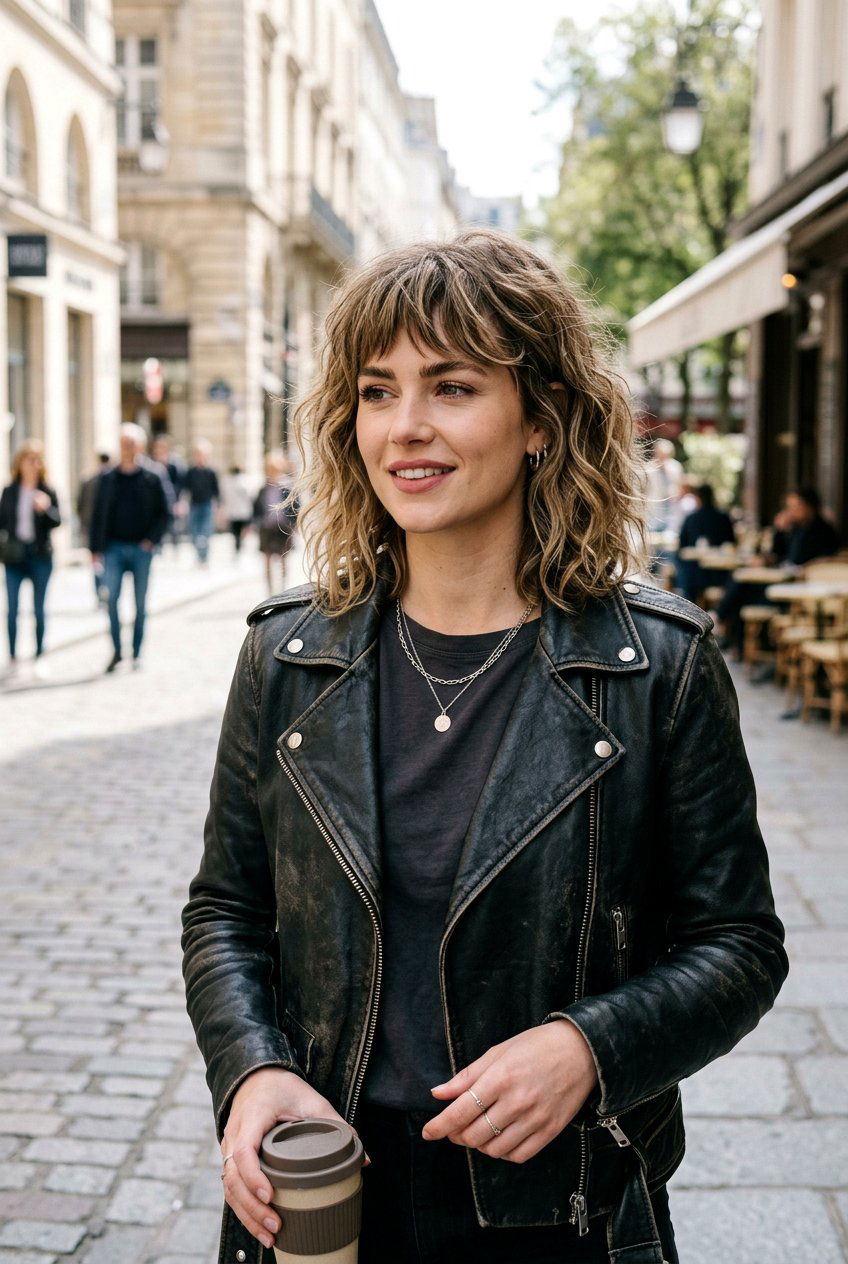 Medium Wavy Haircut With Choppy Bangs - 20 medium wavy haircut with bangs - 20 medium wavy haircut with bangs