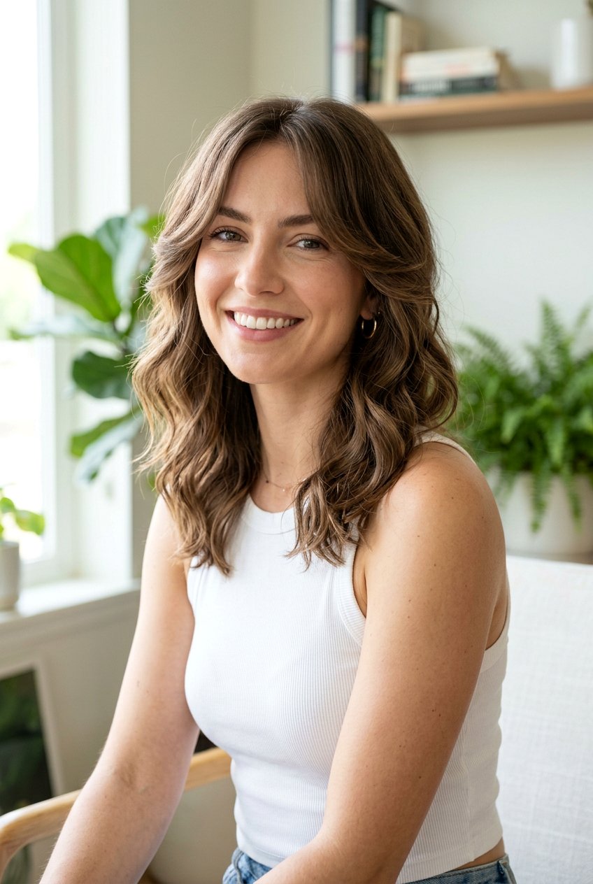 Medium Wavy Haircut With Face Framing Layers - 20 medium haircut for wavy thick hair - 20 medium haircut for wavy thick hair