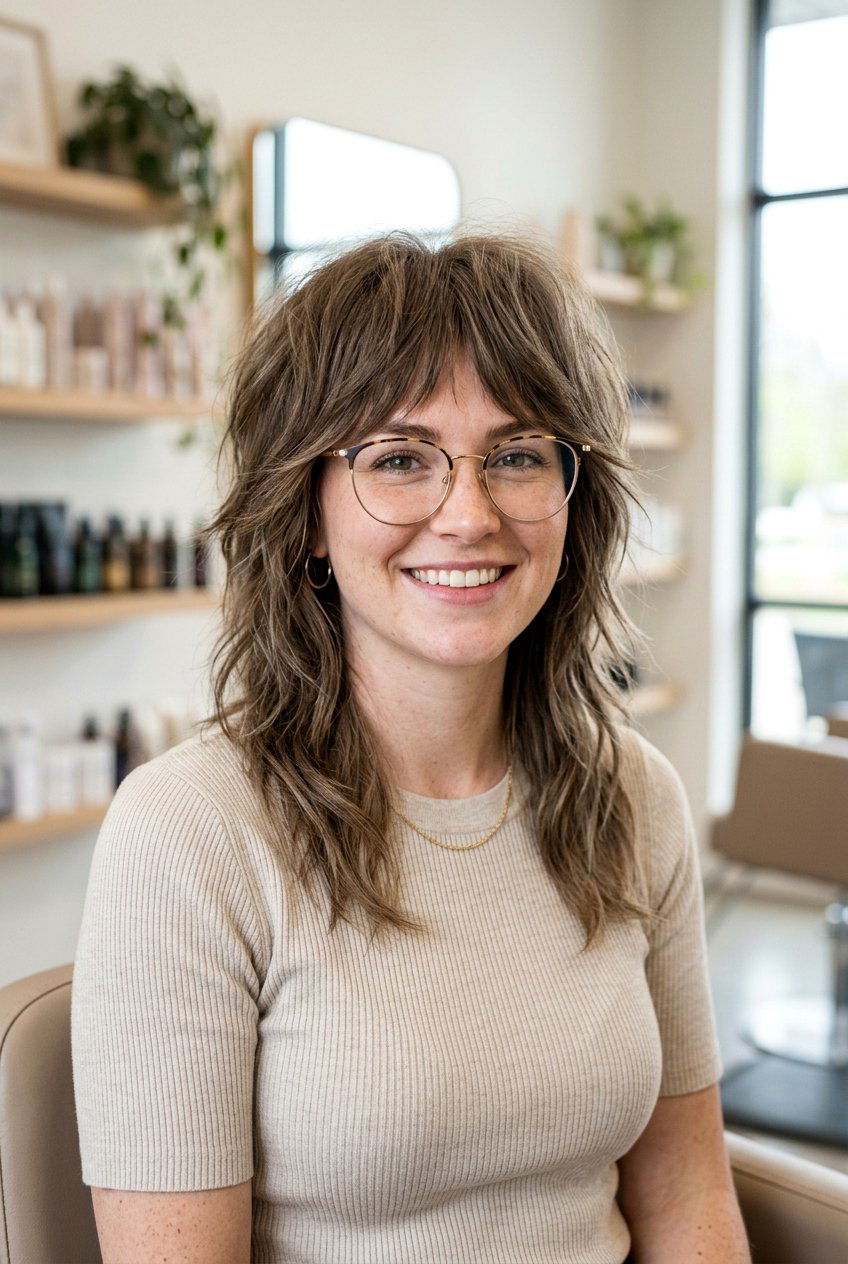 Medium Wolf Cut Shag With Glasses - 20 medium shag for women with glasses - 20 medium shag for women with glasses