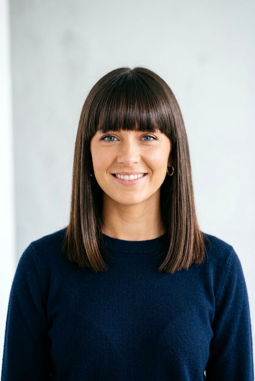 Medium hair blunt bangs - 20 blunt bangs hairstyles - 20 blunt bangs hairstyles