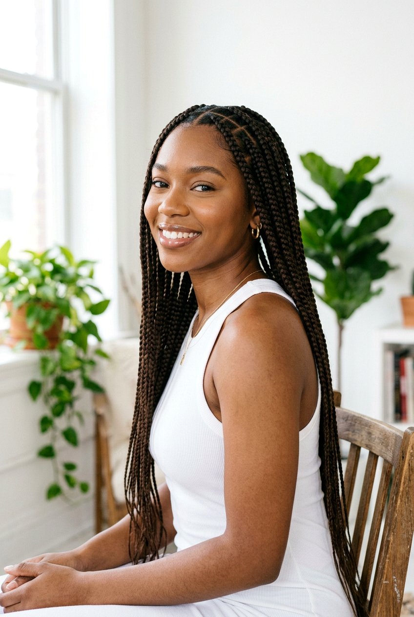 Medium knotless box braids - 20 medium box braids hairstyles - 20 medium box braids hairstyles