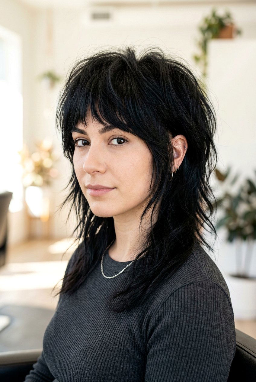 Medium wolf cut - 20 medium haircuts for round faces - 20 medium haircuts for round faces