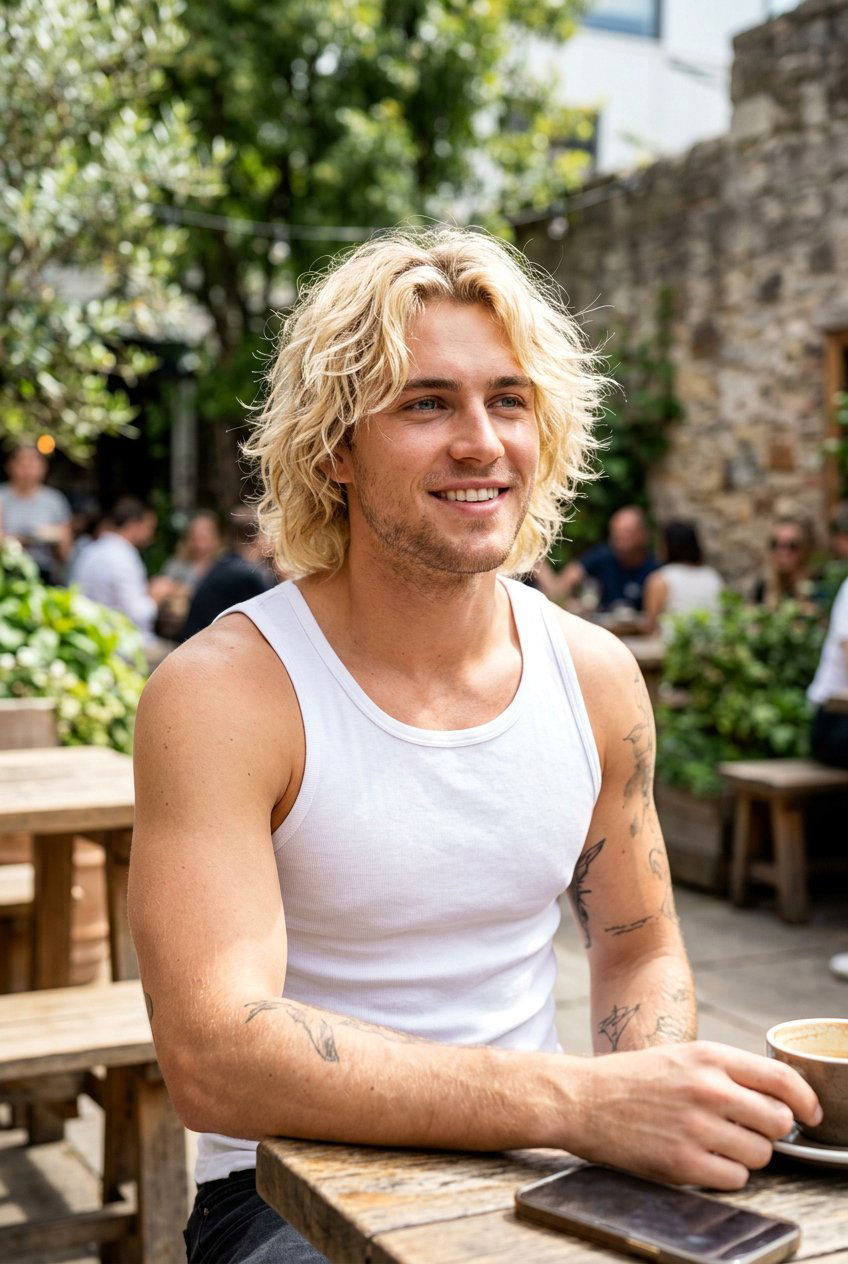 Men Blonde Medium Shag Haircut - 20 men medium shag haircut with layers - 20 men medium shag haircut with layers