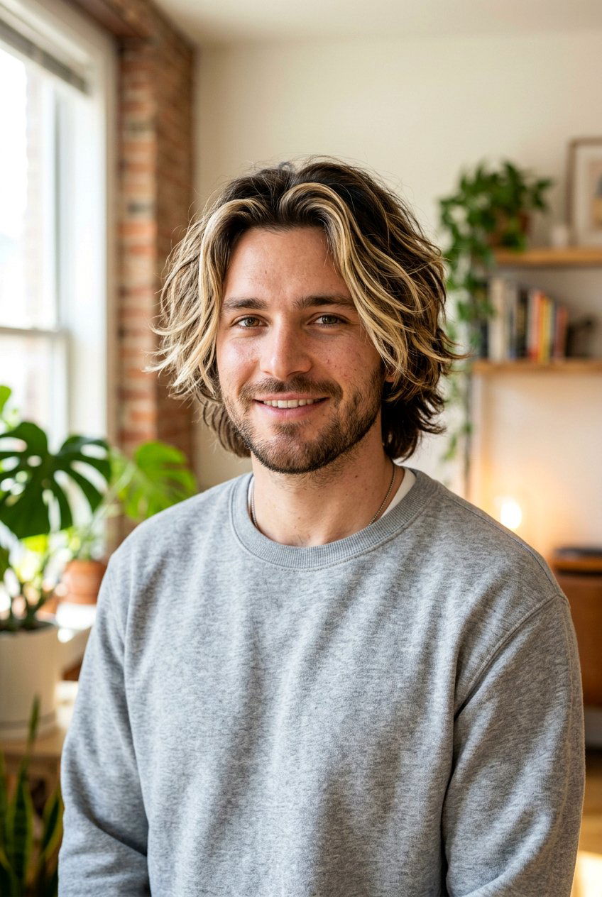 Men Medium Shag With Highlights - 20 men medium shag haircut with layers - 20 men medium shag haircut with layers