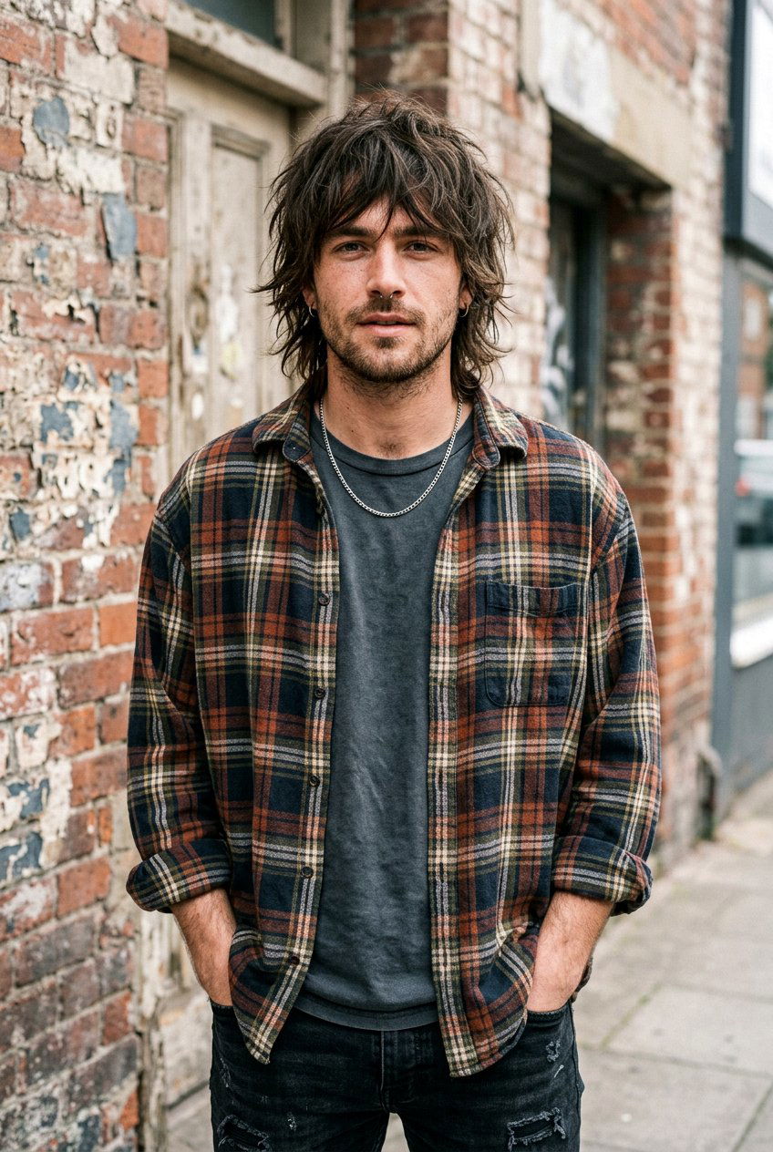 Men Messy Grunge Shag Haircut - 20 men medium shag haircut with layers - 20 men medium shag haircut with layers
