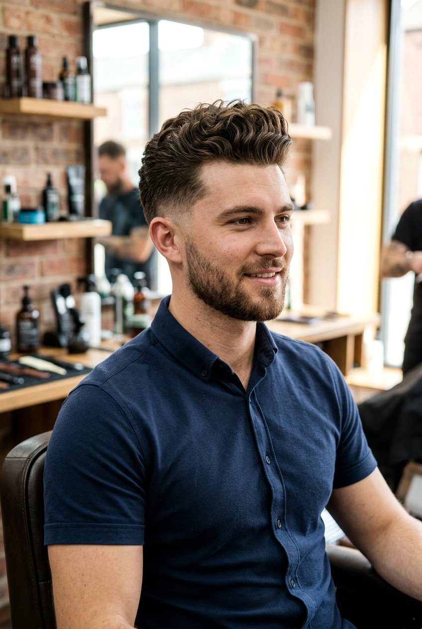 Mens Combed Up Perm Haircut - 20 mens perm haircut - 20 men’s perm haircut