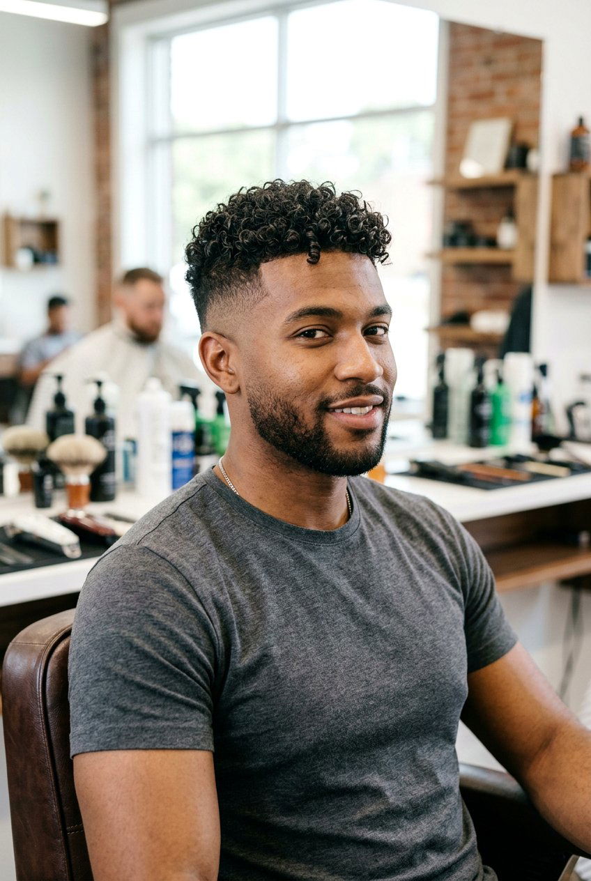 Mens Perm With Skin Fade Haircut - 20 mens perm haircut - 20 men’s perm haircut