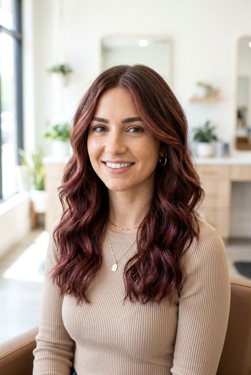 Merlot Balayage On Brown Hair - 20 merlot hair color ideas - 20 merlot hair color ideas