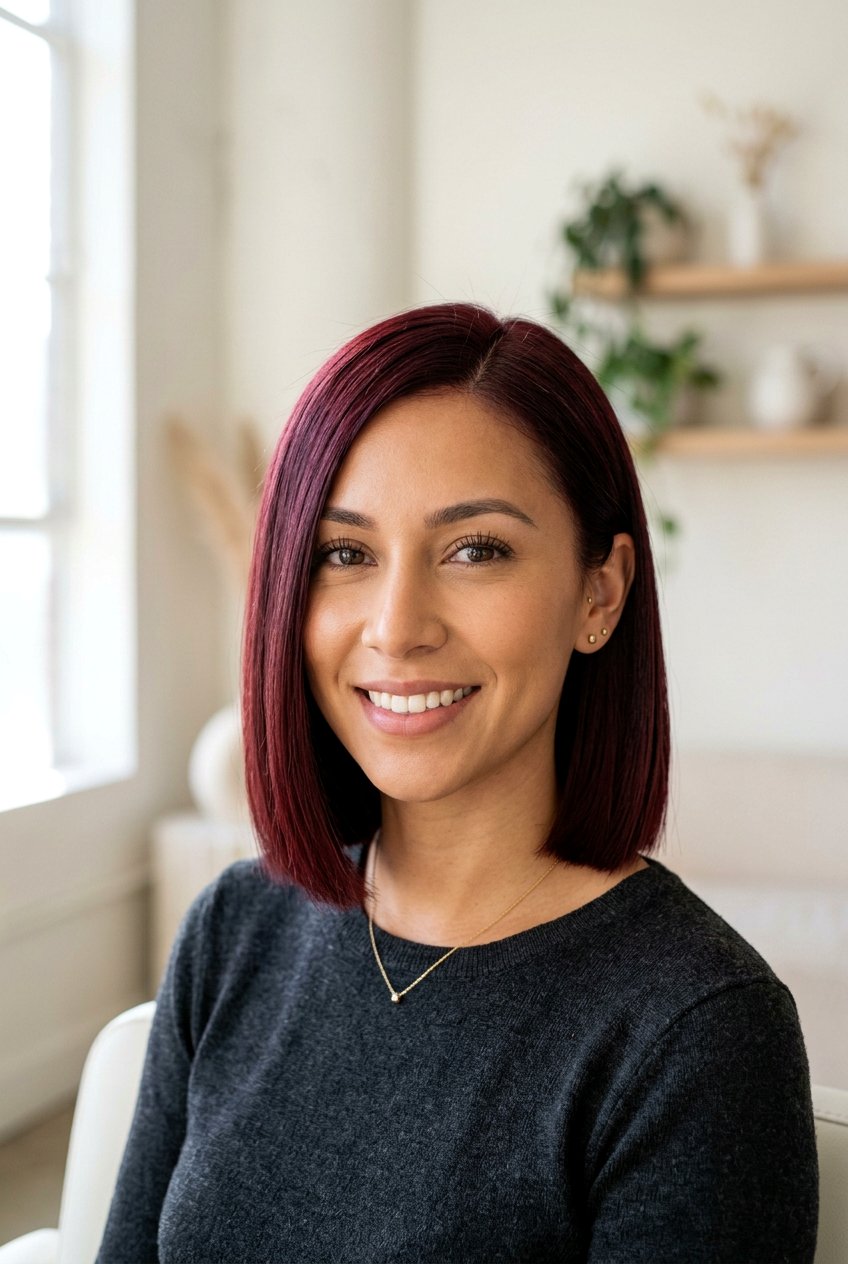 Merlot Hair Color For Short Bob Haircut - 20 merlot hair color ideas - 20 merlot hair color ideas