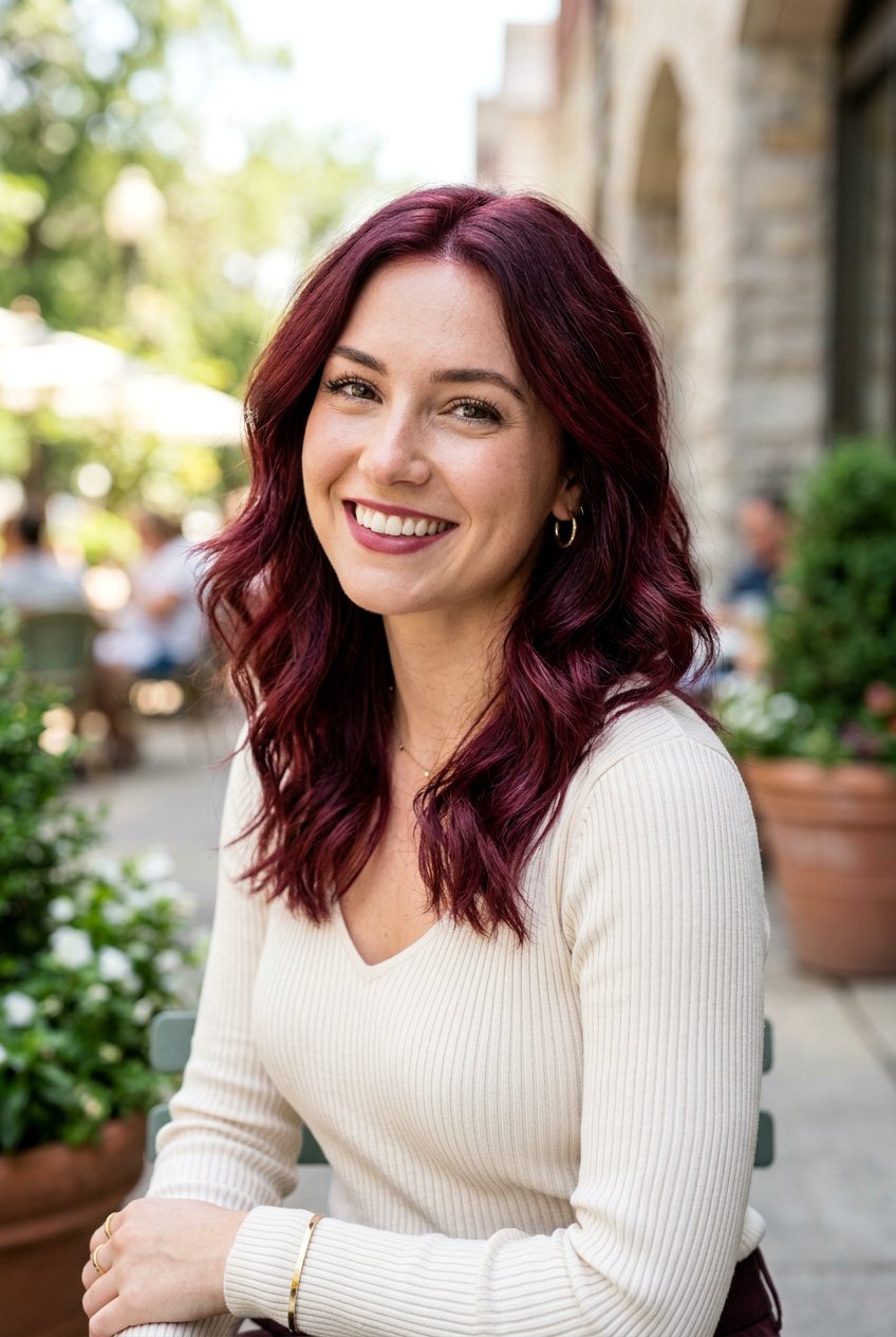 Merlot Hair Color With Red Violet Tones - 20 merlot hair color ideas - 20 merlot hair color ideas