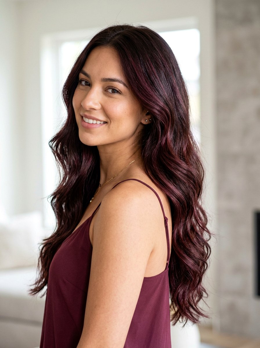 20 Stunning Plum Brunette Highlights for a Rich, Bold Look