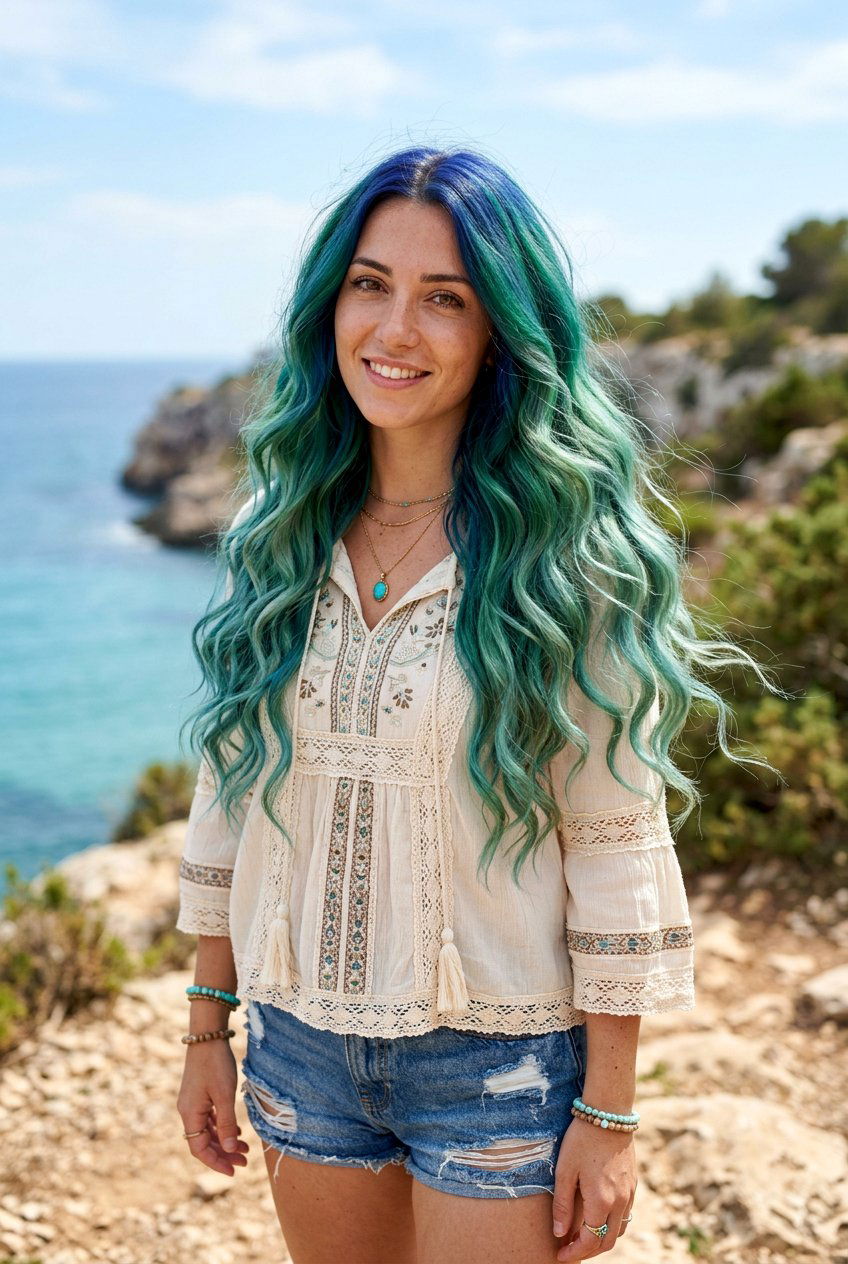 Mermaid Blue Green Hair Color - 20 ocean blue hair color - 20 ocean blue hair color