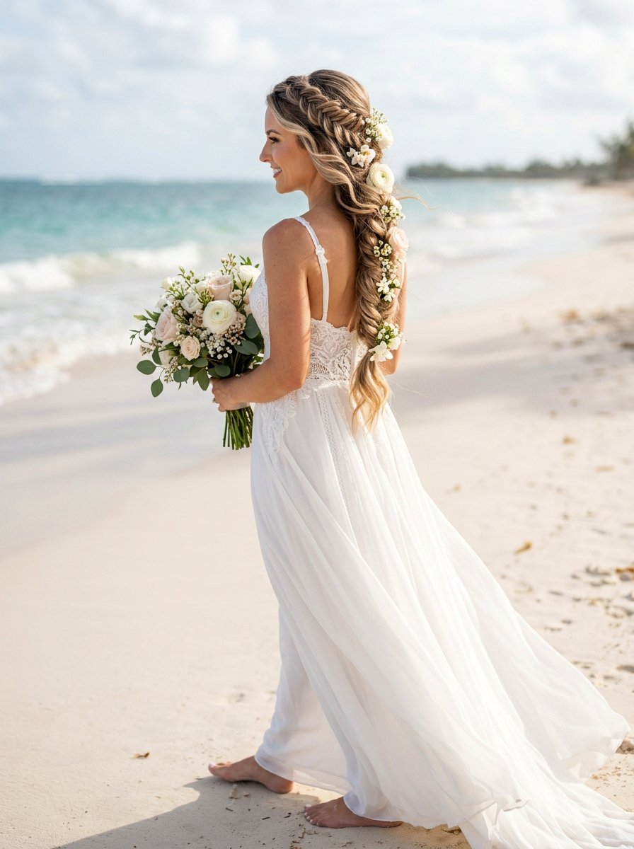 Mermaid Braid Hairstyle - 20 pre wedding shoot hairstyles - 20 pre wedding shoot hairstyles