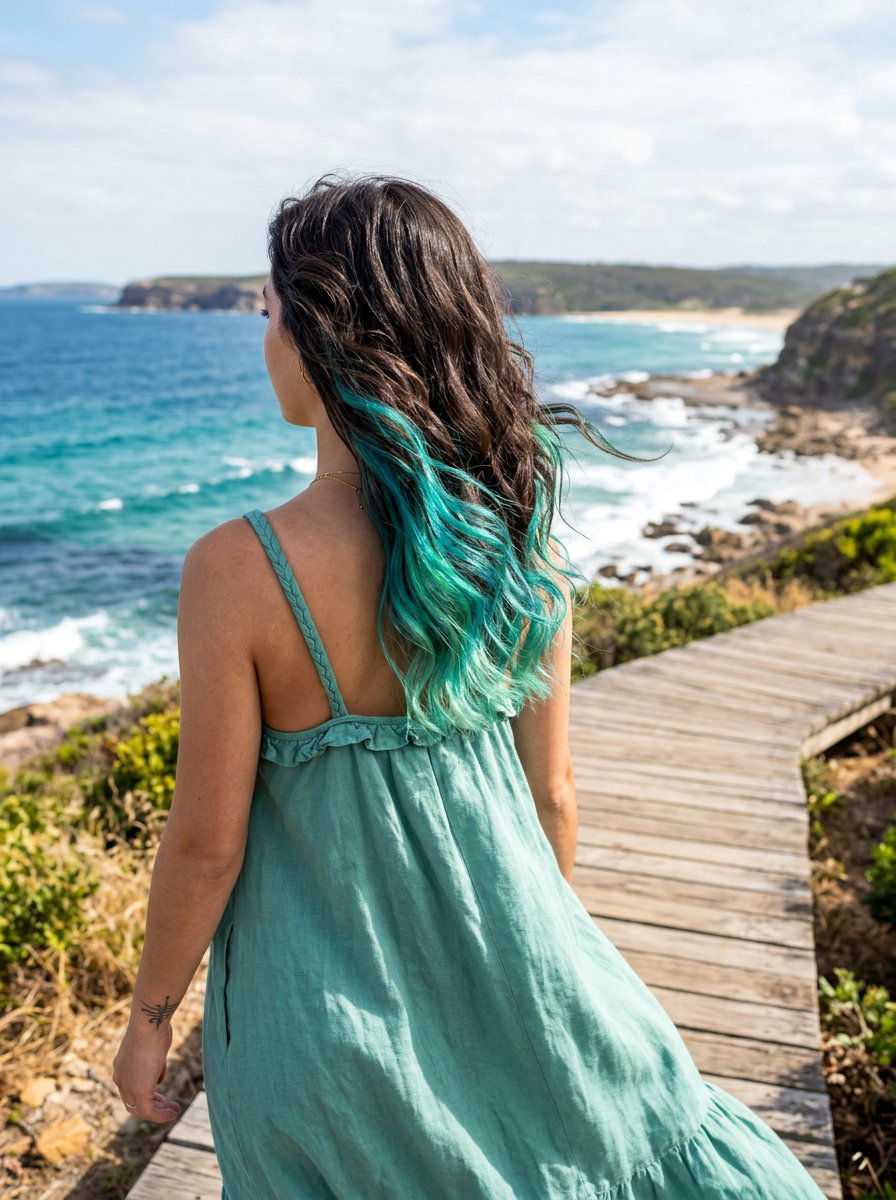 Mermaid Holographic Peekaboo Hair - 20 holographic peekaboo hair - 20 holographic peekaboo hair
