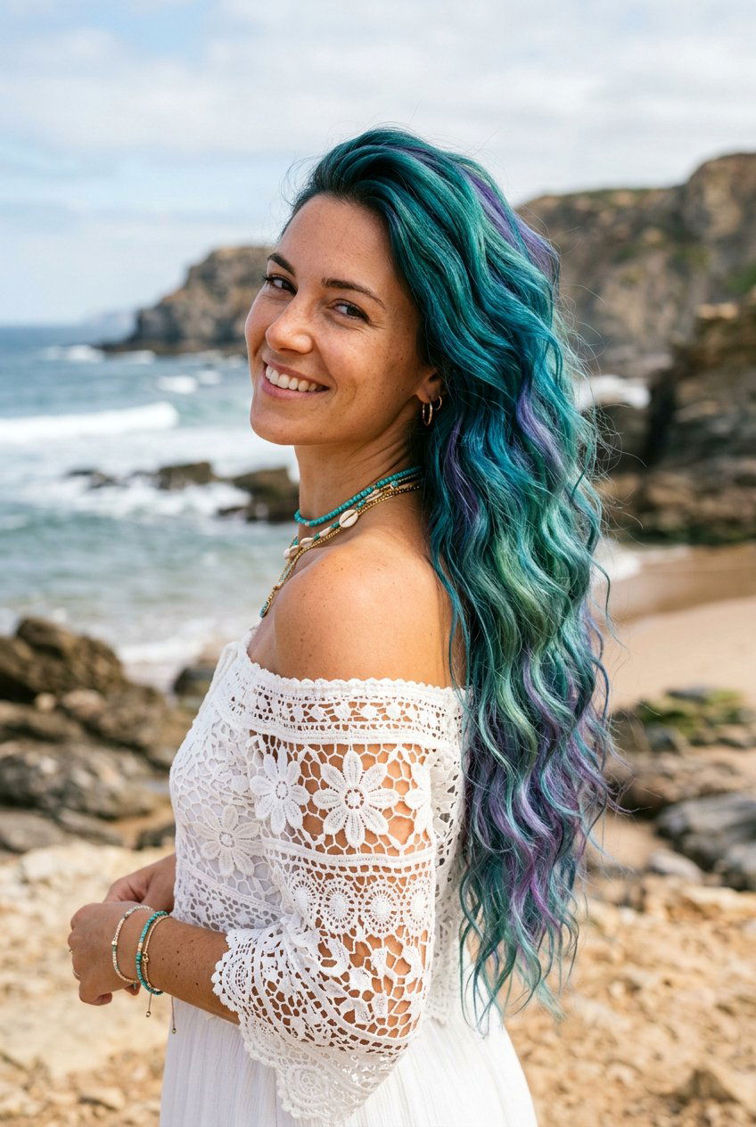 Mermaid Rainbow Hair Color - 20 rainbow hair color ideas - 20 rainbow hair color ideas