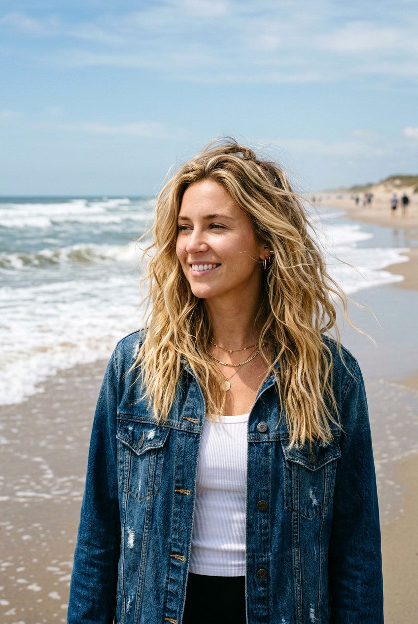 Messy Beach Waves - 20 country concert waves hairstyle - 20 country concert waves hairstyle