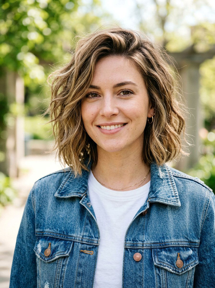 Messy Bob Haircut - 20 flattering haircut for pear face women - 20 flattering haircut for pear face women