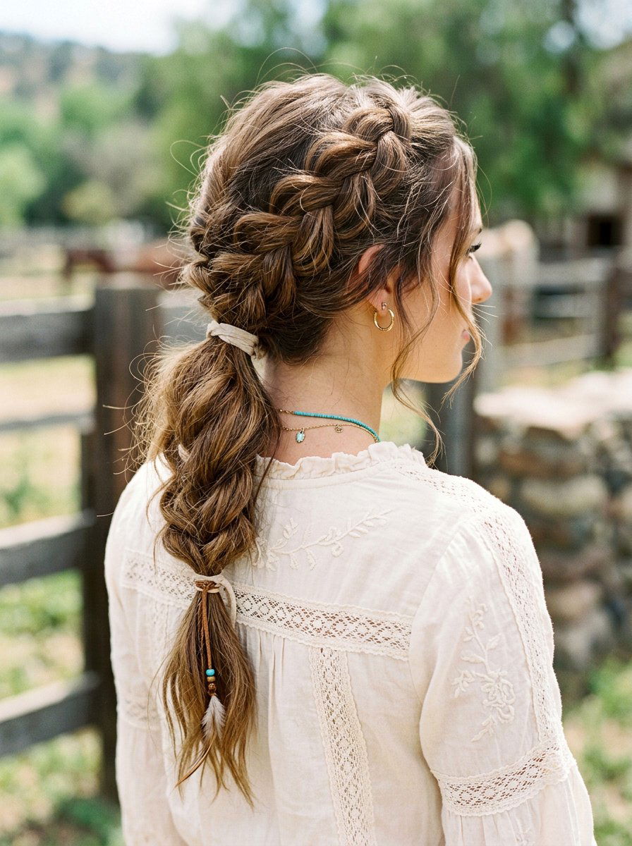 Messy Boho Braid Ponytail - 20 rodeo braid ponytail - 20 rodeo braid ponytail
