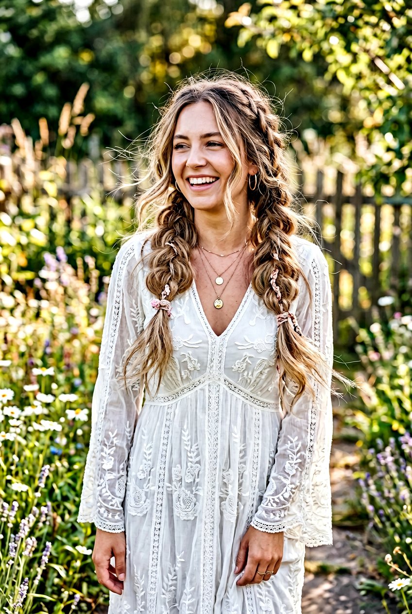 Messy Boho Braids - 20 cowgirl braid hairstyles - 20 cowgirl braid hairstyles