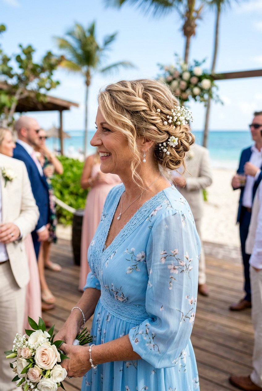 Messy Boho Knot - 20 half up hairstyle for mother of the bride - 20 half up hairstyle for mother of the bride