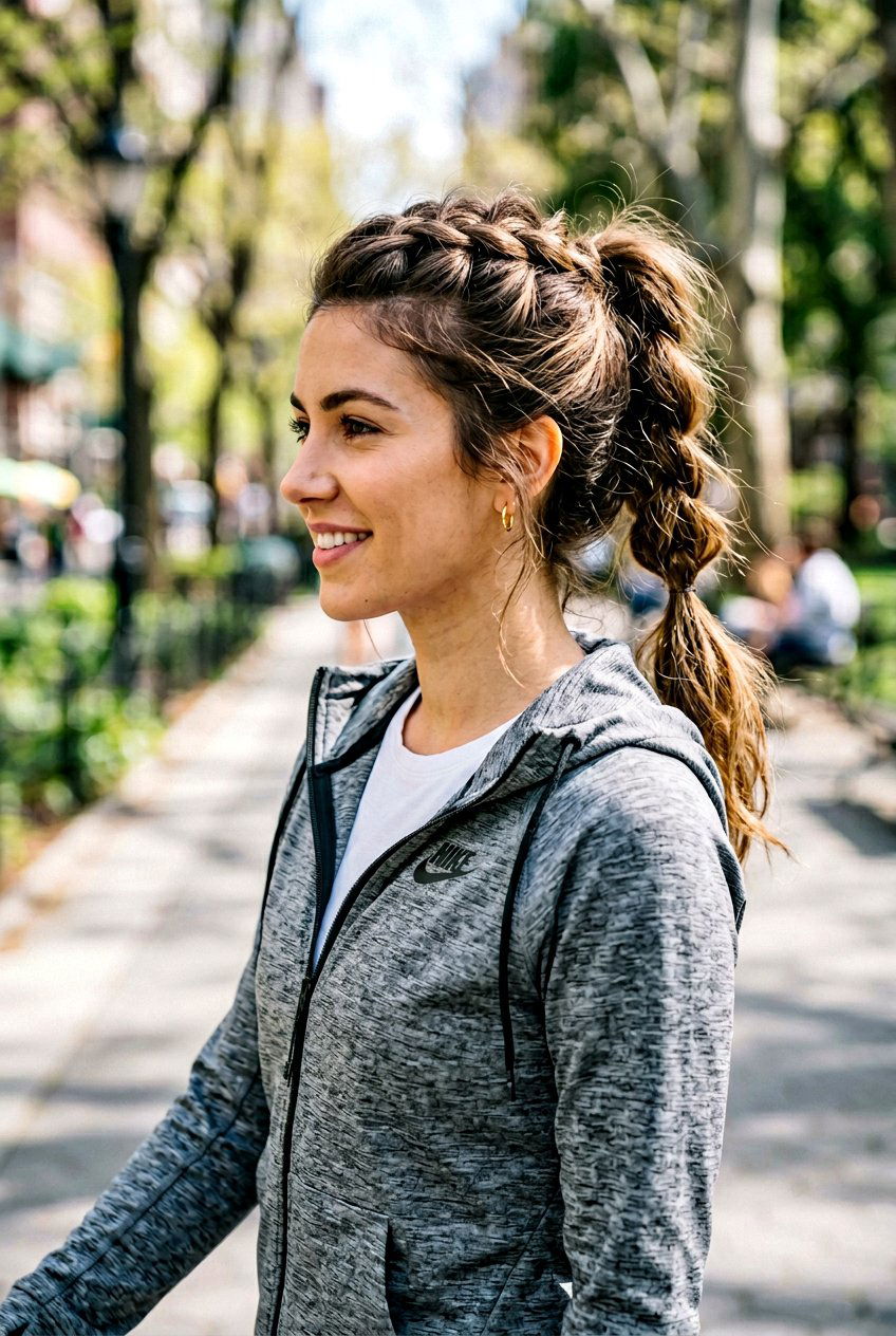 Messy Braided High Ponytail - 20 messy braid hairstyles - 20 messy braid hairstyles