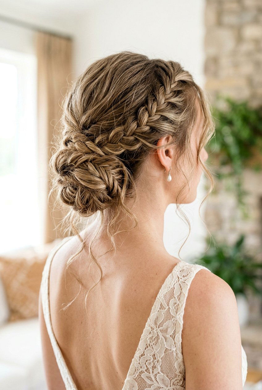 Messy Braided Low Updo - 20 messy braid hairstyles - 20 messy braid hairstyles