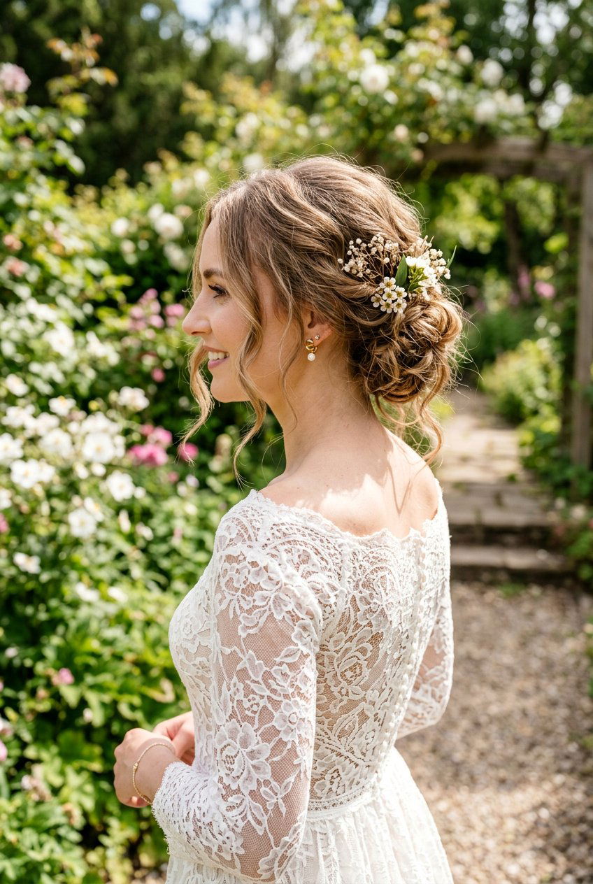 Messy Bridal Updo For Fine Hair - 20 bridal hairstyle for fine hair with extensions - 20 bridal hairstyle for fine hair with extensions