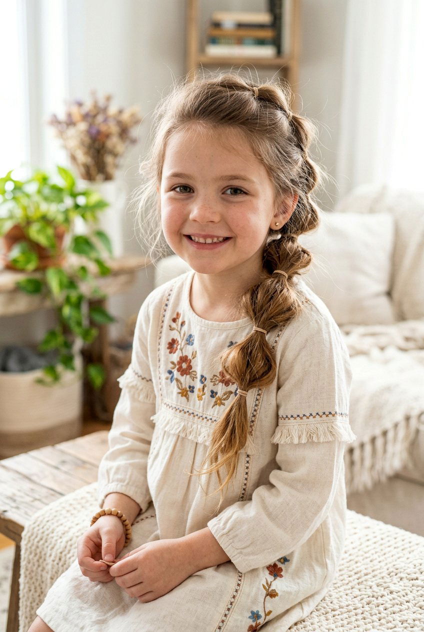 Messy Bubble Braid - 20 bubble braid for little girls - 20 bubble braid for little girls