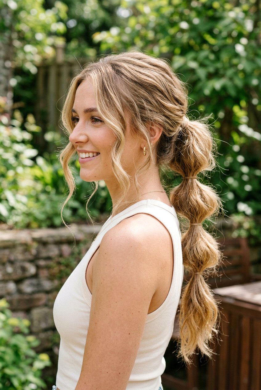 Messy Bubble Ponytail For Long Hair - 20 bubble ponytail for long hair - 20 bubble ponytail for long hair