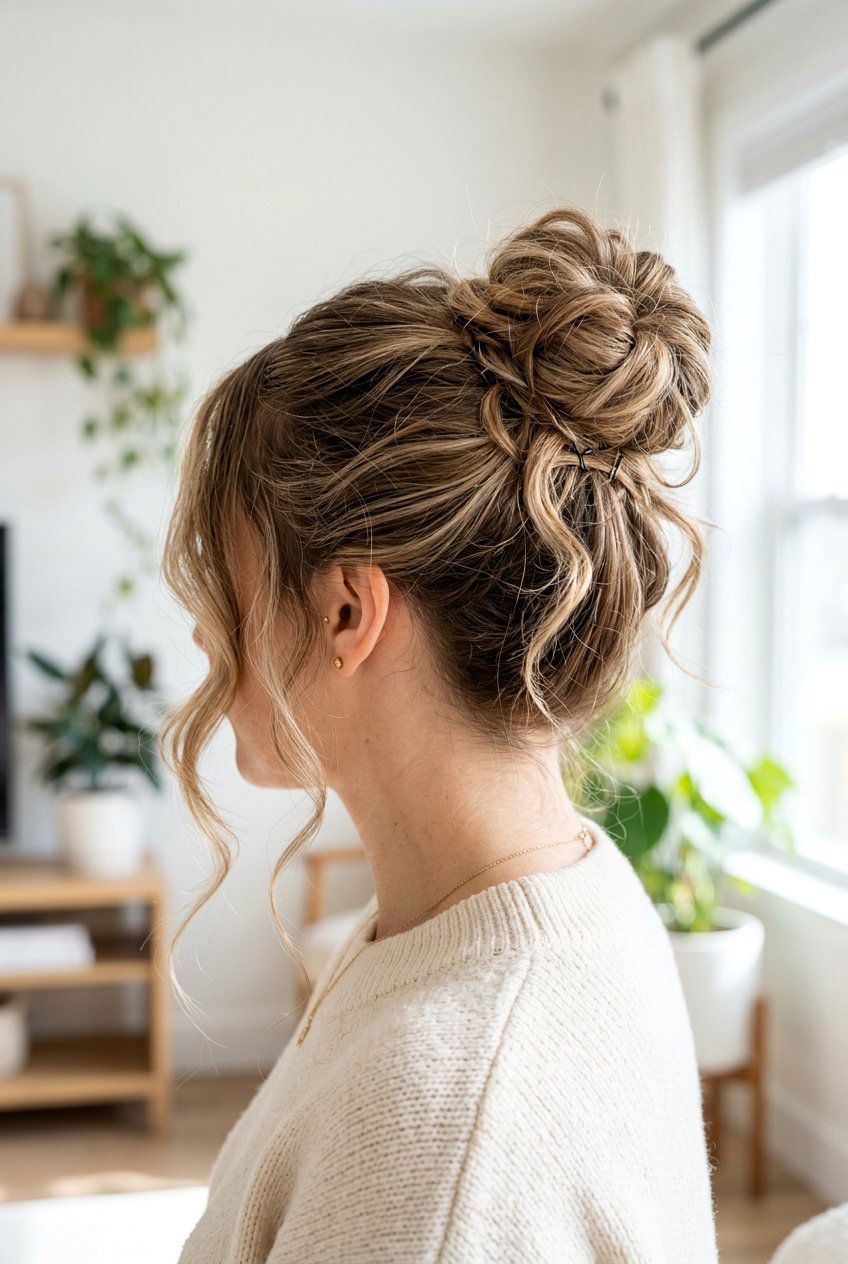 Messy Bun - 20 easy hairstyles for school - 20 easy hairstyles for school