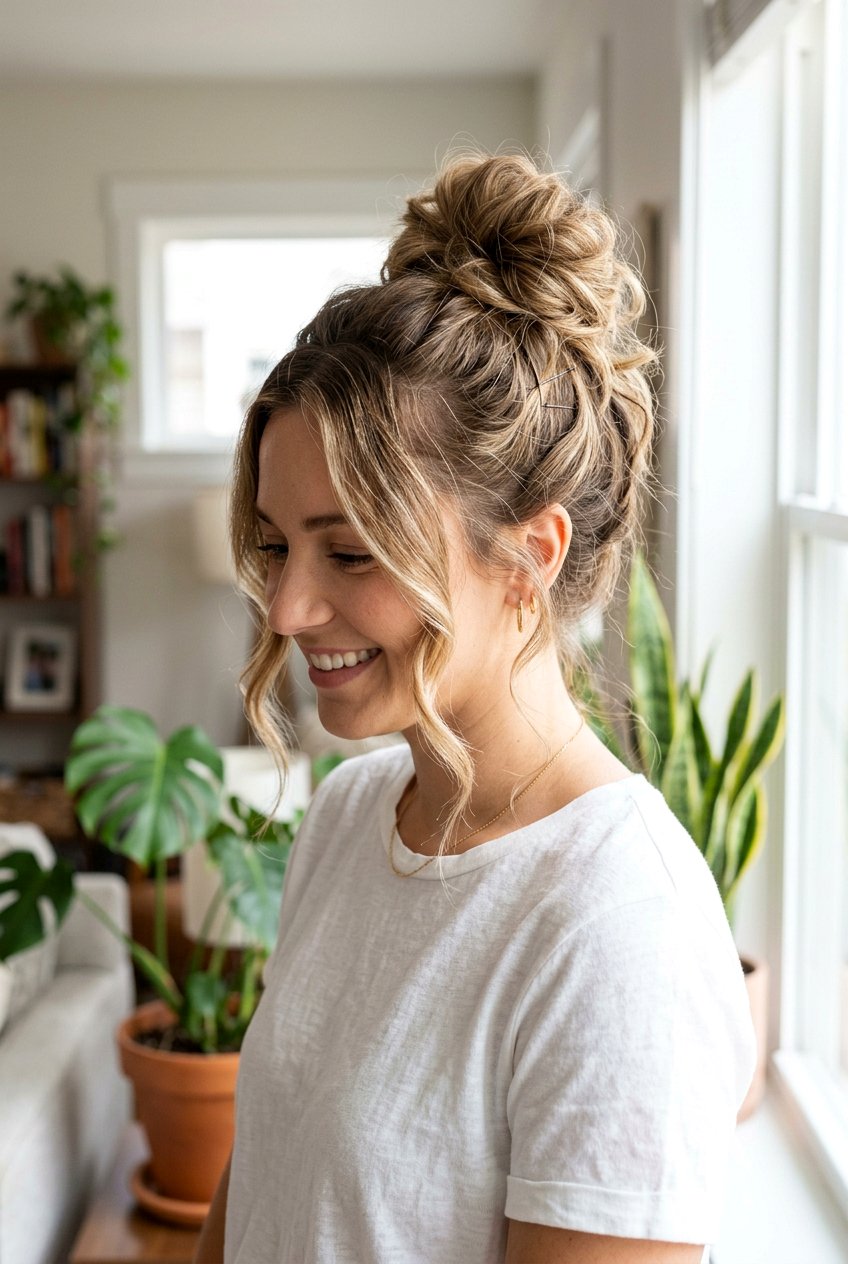 Messy Bun - 20 one minute hairstyles - 20 one minute hairstyles